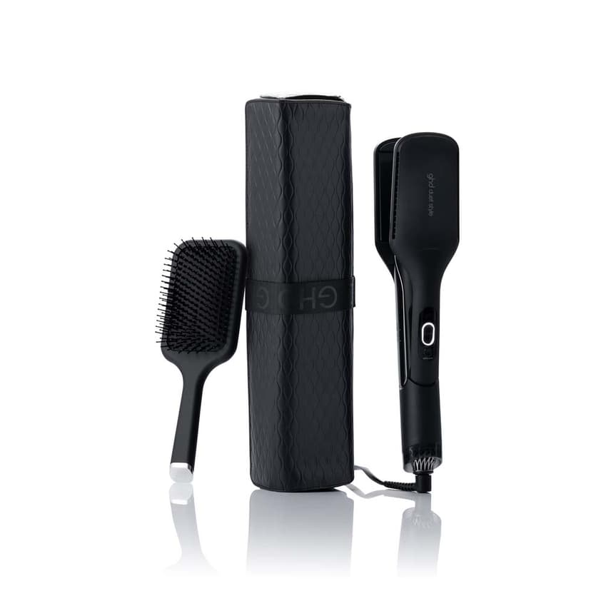 Pack Plancha de Pelo de aire caliente 2 en 1 Duet + Neceser NEGRO