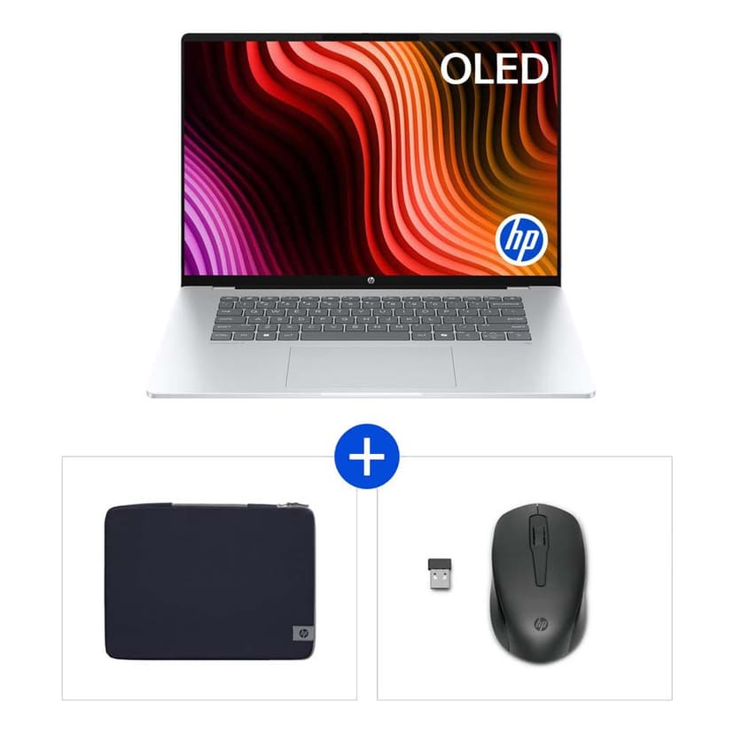 OmniBook 5 16'' Qualcomm 32+1TB + Raton + Funda Ordenador GRIS